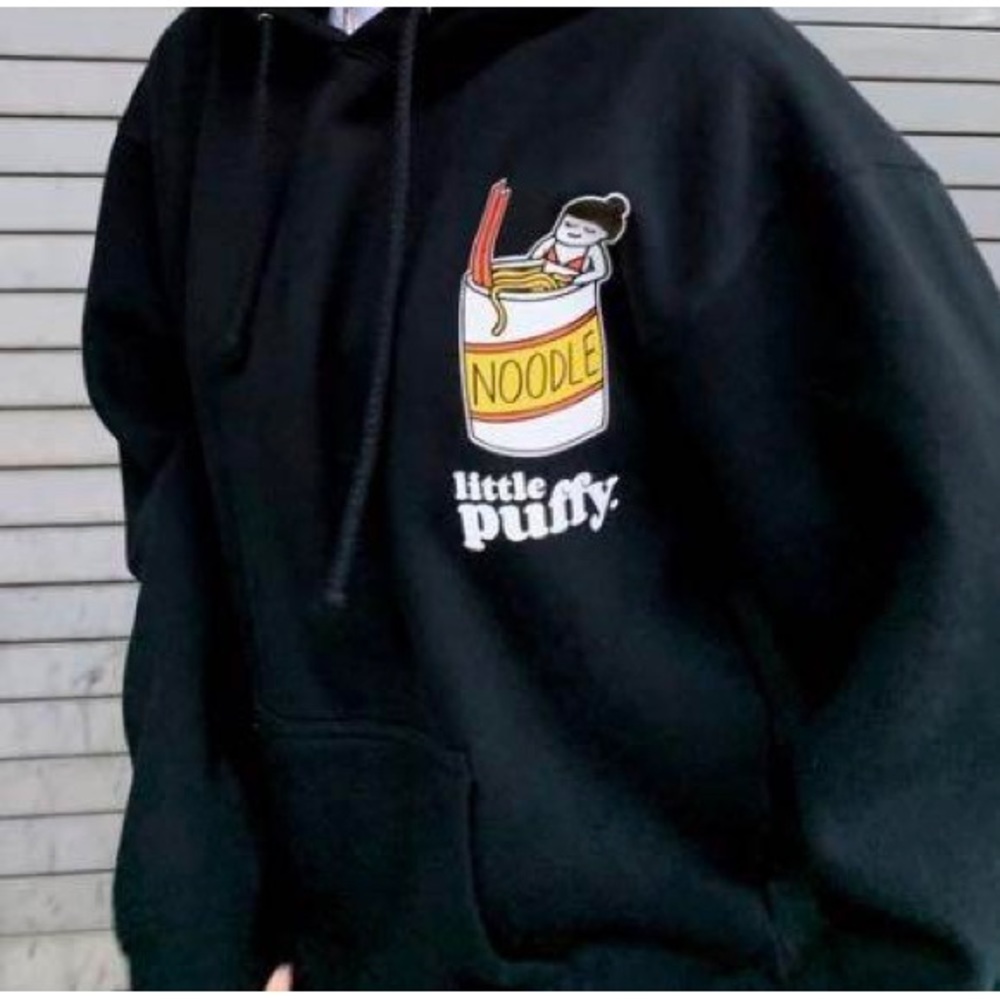 ISO looking for this Michelle Choi little puffy club black sweatshirt hoodie